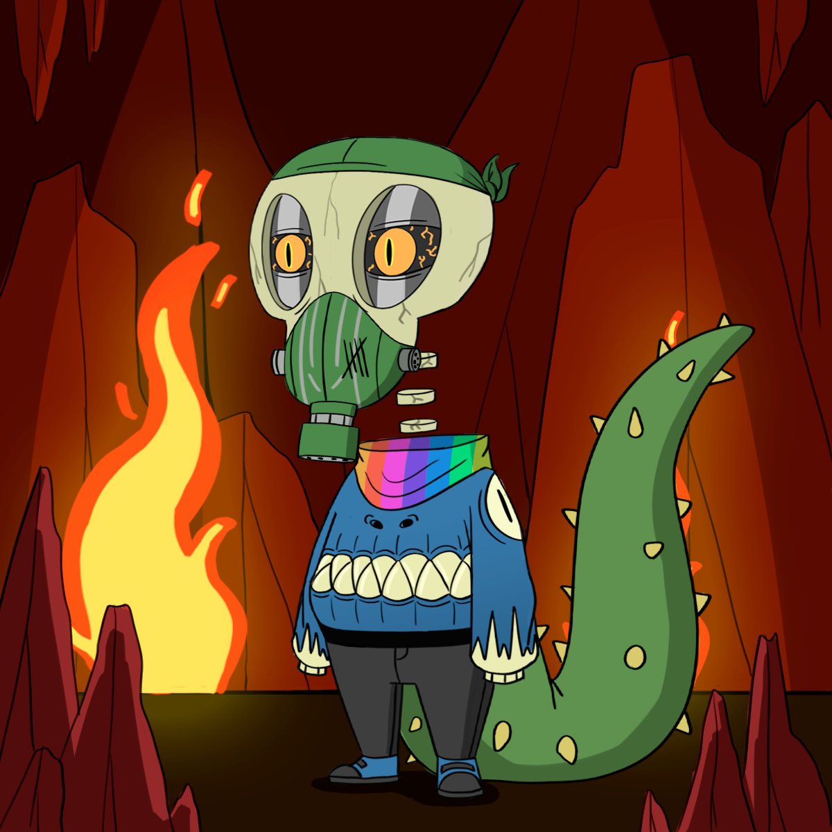 One of the 3 rare backgrounds 📸💀🔥

#NFT #SneakPeek #nftart #NFTCommunity #Solana