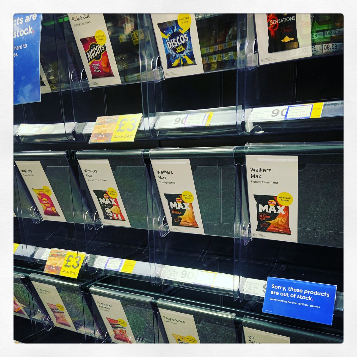 RachelStubbings's tweet photo. Lowest point in British history.
#nocrisps https://t.co/c7h9oV4pJn