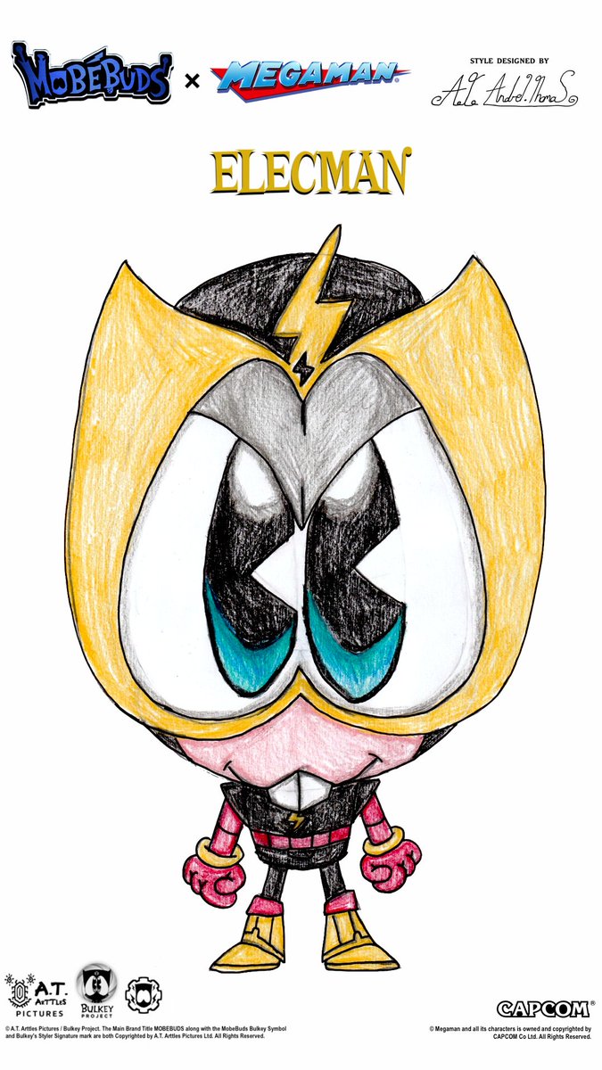 ATAndreiThomas's tweet photo. #Megaman #Elecman #2021 #Megaman2021 #FightingRobot #MobebudsxMegaman #Mobebuds #ATAndreiThomas #Drawing #Speedart #Speeddrawing #Speeddrawings #Capcom
Here is the Finishing picture of Capcom's Megaman character, Elecman in Mobebuds Style Requested by By @KaryllAguilar https://t.co/M1J4hNeAwt