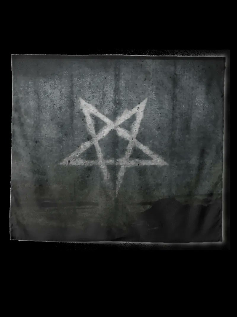 MerchantDark's tweet photo. Dark Grunge Pentagram Altar Tapestry - A large Satanic altar tapestry measuring 2ft by 3ft. This is my Dark Grunge Print design, perfect for a minimalist altar setting where your altar can be the focal point. Visit: https://t.co/EtRtxMUrsh https://t.co/lS2lA0sOEk