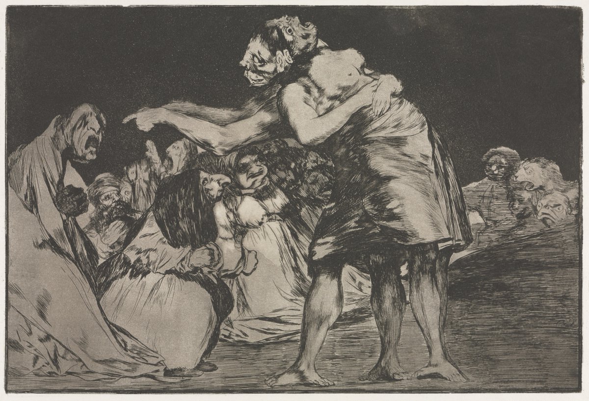 The Proverbs:  Matrimonial Folly- Francisco de Goya (Spanish, 1746-1828); etching and aquatint, 1864 | 1928.102.7 https://t.co/S24Jrdp7eX