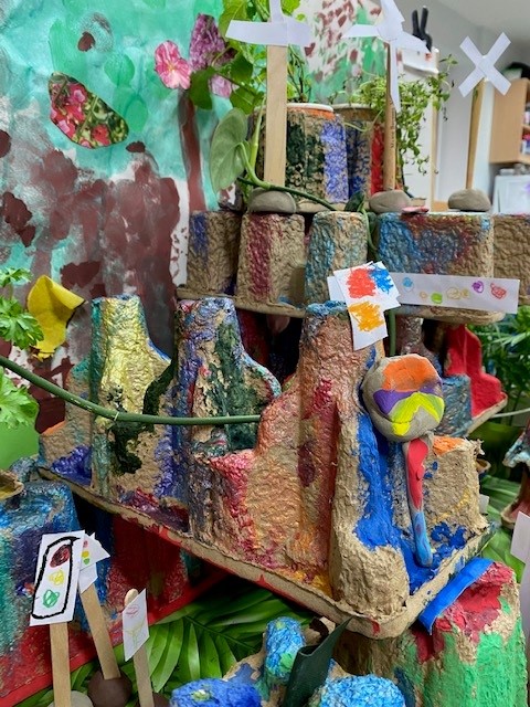 SJS_Head's tweet photo. If you look closely can you see the solutions to climate change that the Reception children have included in their forest city? @SpedeNews @PrincipalsDesk @COP26 #solutionsforthefuture #sustainability #protectnature #RenewableEnergy #childled https://t.co/w0JMfVeSn8
