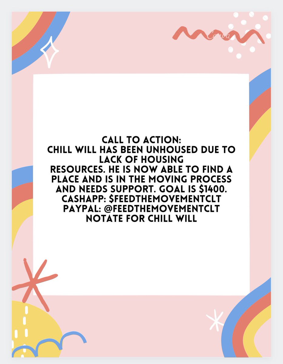 FeedClt's tweet photo. Please share/donate for Chill Will! https://t.co/qyXbmsCDx2