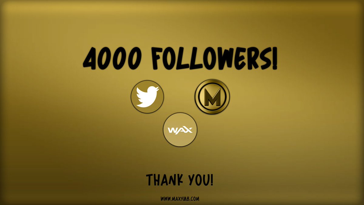maxytv's tweet photo. We are 4K! #thankyou #nftcommunity #waxp #maxcoins #incentivizeyourcommunitywithus! https://t.co/rlVWrvWZAB