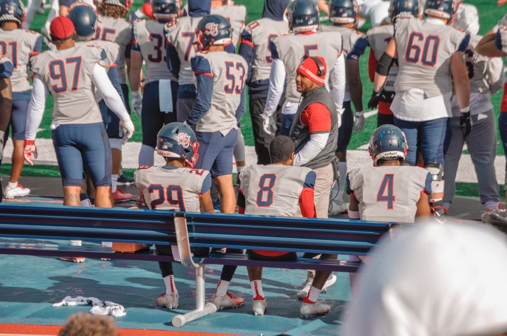 CoachGaines_1's tweet image. What. A. Ride. 9-2, can never complain about that. We left some plays out there in the secondary. BUT, I had 3 first year guys starting in the secondary. With first year guys in the rotation. Man oh man. We are coming for that PSAC Championship…😡!!! #DBPRIDE 

SG da Goat, OUT!