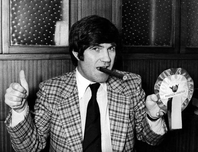reisshaldane's tweet photo. Rest in peace to Bertie Auld. An absolute icon of a man and one of the all time great Partick Thistle managers ❤️💛 

A giant of Scottish football. https://t.co/dxxU6jAlHi