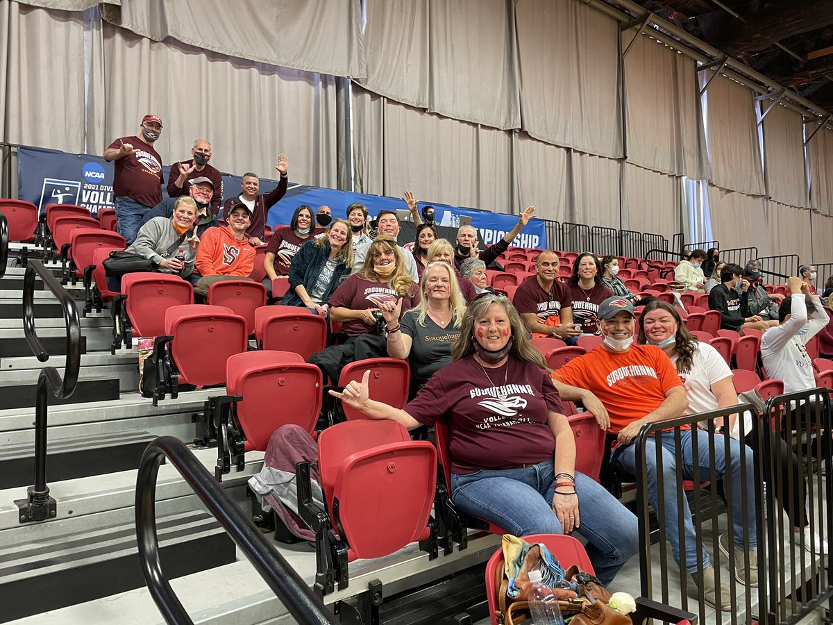 GOSusqU's tweet photo. VB | Fans rolling deep today for #SUVB! Shout out to Kody’s dad with the killer beard color!
#AllIn // #GoSU // #RiverHawkPride https://t.co/vyO08FXYp5