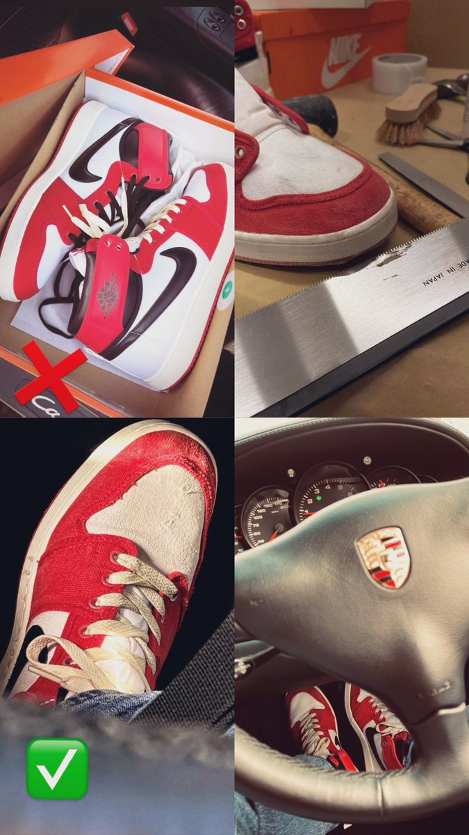 jmrwright's tweet image. I enjoyed it. #acetoned 1’s. #jordan #ajko #customised #vintage
