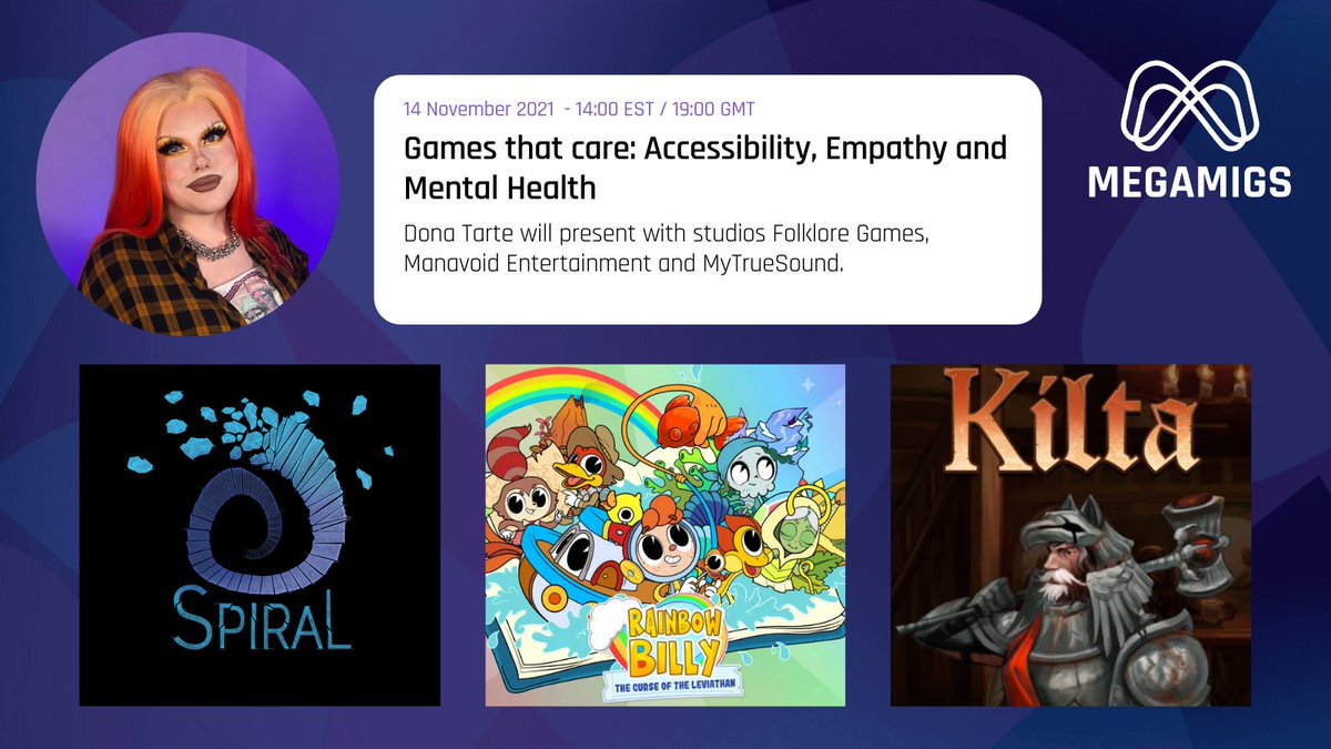 We're going live at 2pm EST to talk about Accessibility, Empathy and Mental Health for the @MEGAMIGSFest!

Tickets are free if you want to  watch, come check it out! 🧡
📌 megamigs.com/en/ticket-offi…
⌛️ 7pm GMT / 2pm EST