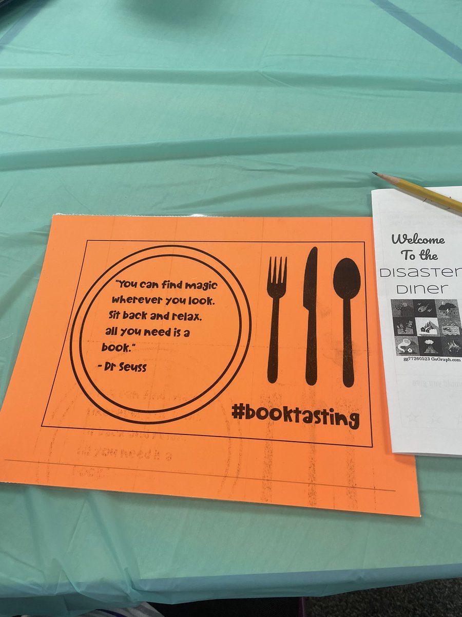 DeniseMMarsh's tweet photo. Book tasting complete with dinner music to introduce 4th grade students @Willard_School to extreme weather in preparation for their upcoming research projects #WillardPride #BerlinReads https://t.co/32lbM4YC6z