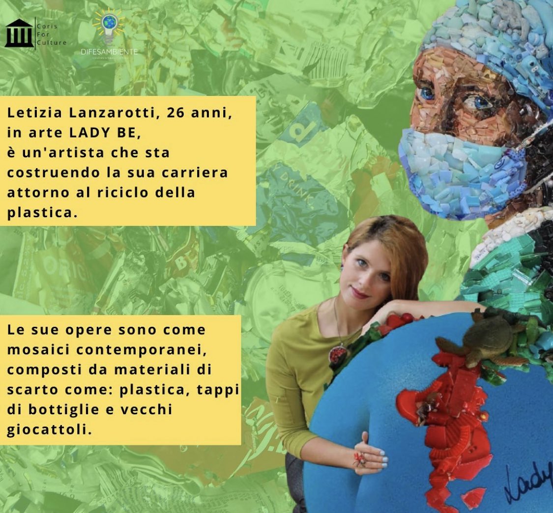 difesambiente's tweet photo. Conoscete l’arte del #riciclo ❓

Vi presentiamo in collaborazione con il team di @cultureforcoris 
#ladybe 🎨
Un’artista italiana che regala una seconda vita ai #rifiuti trasformandoli in #mosaici contemporanei ♻️
 
Vuoi saperne di più ? 👉🏼 https://t.co/vaLFLYSxSL

#SMM21 https://t.co/DHN47wJq1a