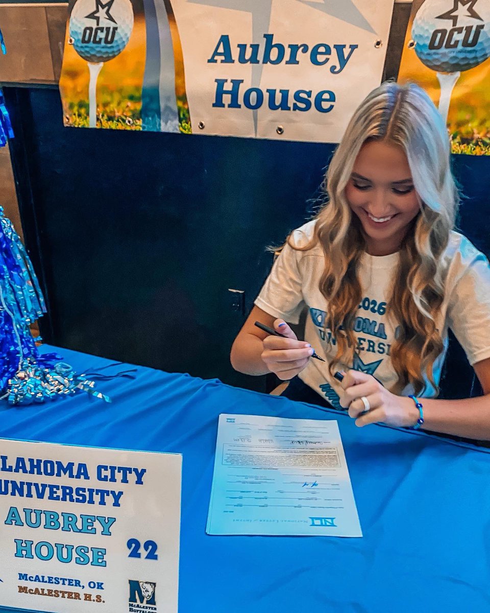 aubreyhouse14's tweet photo. BEYOND BLESSED!!! so grateful for this opportunity!!! #gostars #COMMITTED @OCUWomensGolf https://t.co/6ncv7AUVvD