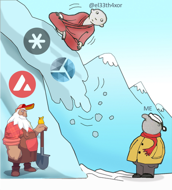 PJ_does_CryptO's tweet photo. Fill you in a little something if you have been under a rock this last few weeks. @SnowbankDAO @traderjoe_xyz @0xSmartCoin @avalancheavax are all chit chatting and friends. Everyone tagged in this tweet is working on some BIG things TOGETHER. #AVAX #GetSMRT #SnowBros https://t.co/0Unfnp9nI3
