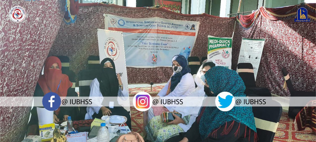 iubhss's tweet photo. ~Service to Humanity is a service to divinity!
|14.11.2021 Sneak Peek into the 'Free Diabetes Screening Camp' at Rohi Plaza, Islami Colony Bahawalpur, conducted by IUBHSS in Collaboration with Medi-Quick Pharmacy Bahawalpur.
#FreeScreeningCamp #MediQuickPharmacy #IUBHSS #iub https://t.co/O2COT5iWbk