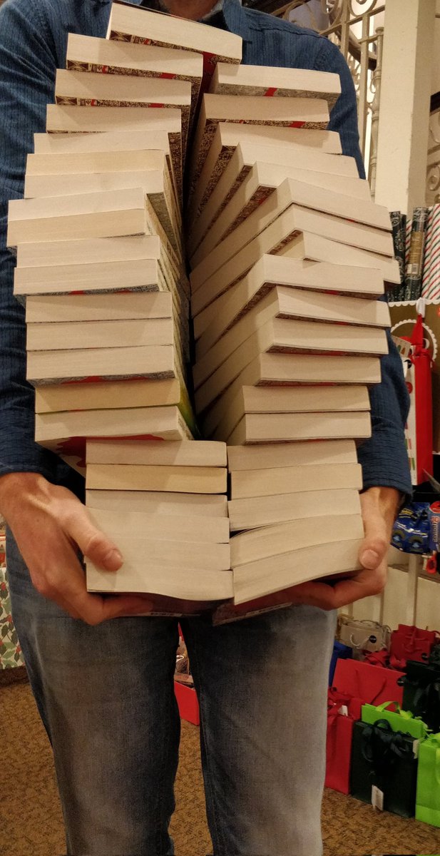 Doors closed 2.3 hours ago.

Technically, this is two one-handed stacks of books. Don't @ us.

#BooksellerChallenge
#WaterstonesWeekendChallenge