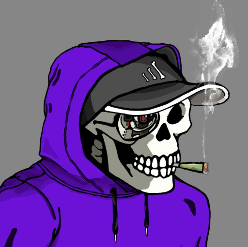 Cryptic_95's tweet photo. Man, love my @BonesClub_NFT, super dope art, this will probably be a keeper🚬💀 https://t.co/i7lt2t3PRN