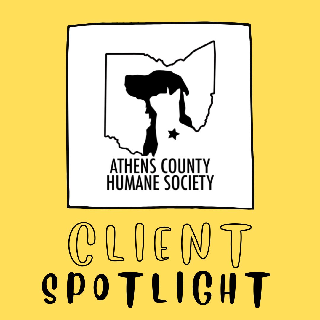 1804OU's tweet image. Our next client spotlight is Athens County Humane Society!

1804 Communication wants to thank everyone at Athens County Humane Society for allowing us to support you in marketing and communication strategies to provide better care and compassion for animals.