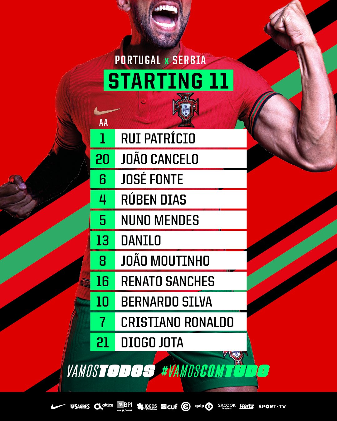 Portugal on X: Habemus 11 para hoje! 👀 #VamosComTudo #WCQ   / X