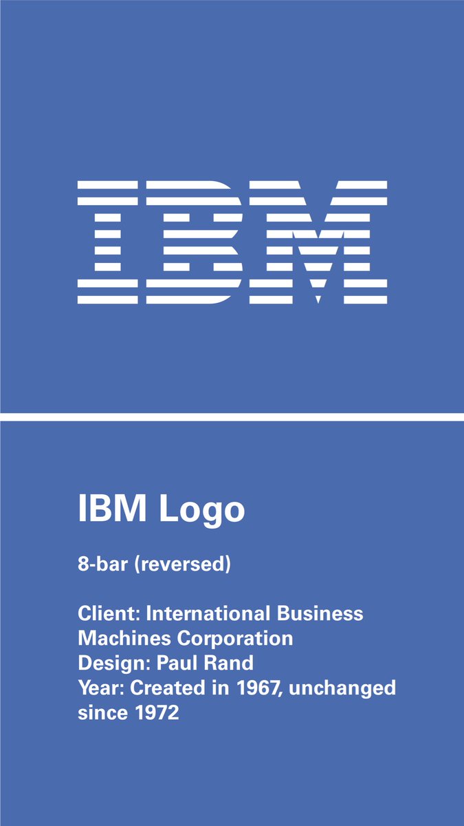 IBM Logo (1972)
—
Client: International Business Machines Corporation
Design: Paul Rand
—
#AmericanDesign #PaulRand
