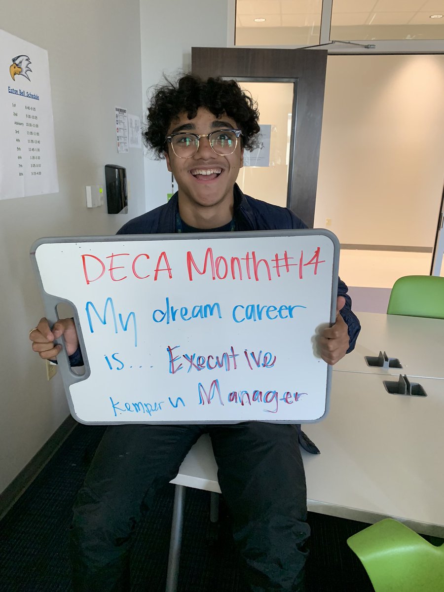 DECA month Day 14: Dream Career 

<a href="/TexasDECA/">Texas DECA</a> <a href="/DECAInc/">DECA Inc.</a> <a href="/txdeca7/">Texas DECA District 7</a> 
#deca #texasdeca #decamonth #district7 #dreamcareer