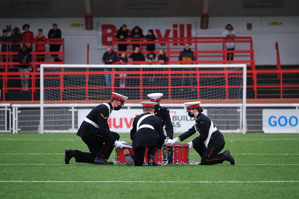 SamMalliaPhoto's tweet photo. Act of rememberance at the @ChathamTownFC v @LordswoodFC game on Saturday. Beautifully put together. #WeWillRememberThem https://t.co/bFYKaQ2Gvz