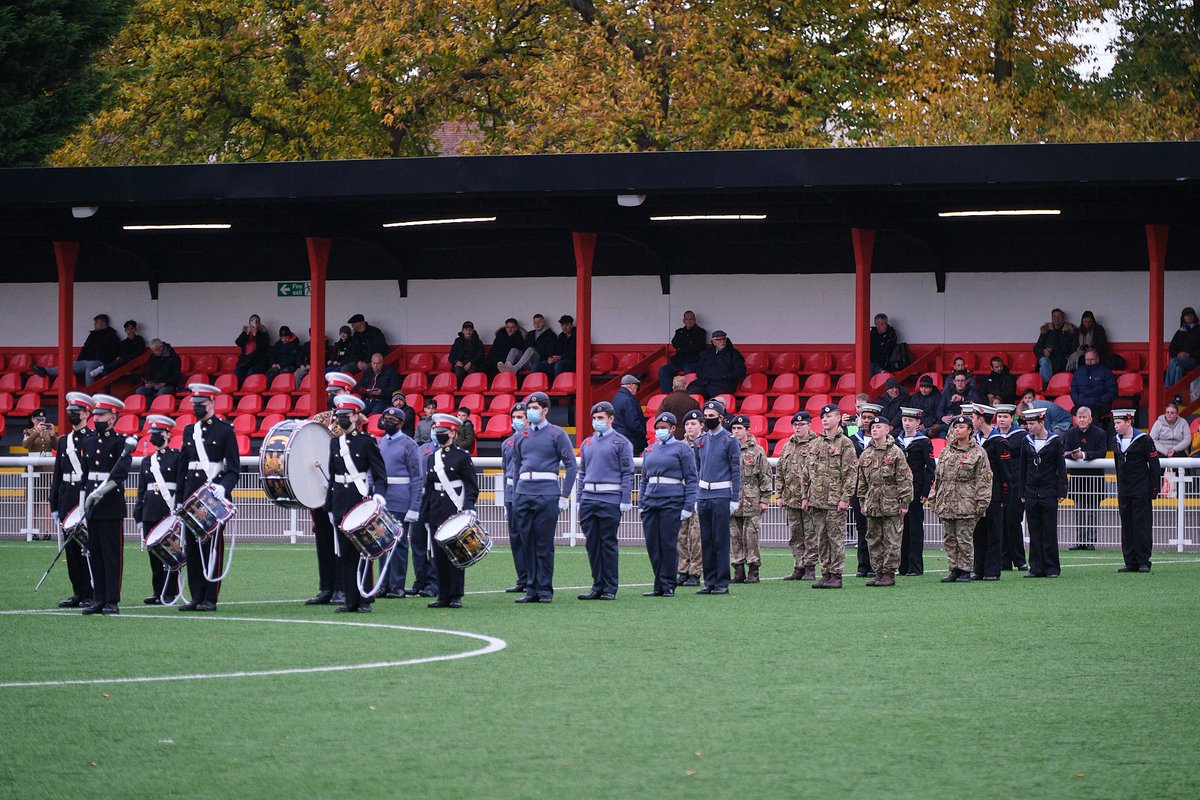 SamMalliaPhoto's tweet photo. Act of rememberance at the @ChathamTownFC v @LordswoodFC game on Saturday. Beautifully put together. #WeWillRememberThem https://t.co/bFYKaQ2Gvz