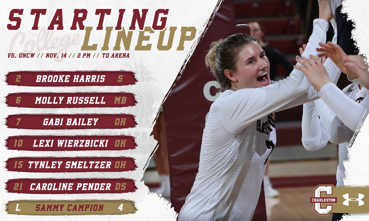 Let's go to work 👊

📺 @FloVolleyball (bit.ly/3wDxyak)
📊 CofCStats.com

#comeCus 🌴🏐
