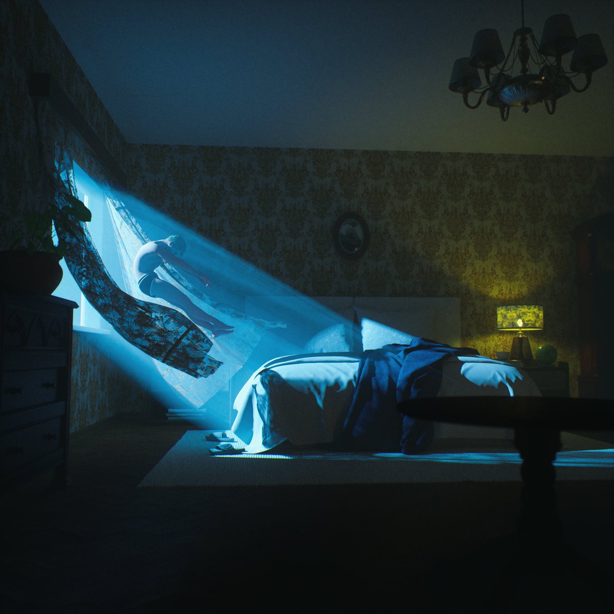 Fe11x1's tweet photo. Sleepwalker 
#c4d #c4dart #c4drender #maxon #octane #octanerender #octanerenderer #otoy #3d #3drender #3dart #cgi #cgiart #rendering #NFT https://t.co/r4g1Jpp5CQ