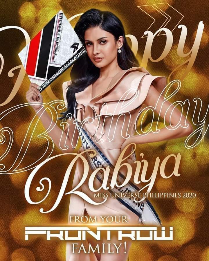 Happiest birthday our dearest #MissUniversePhilippines 2020 Queen Rabiya Mateo 👑