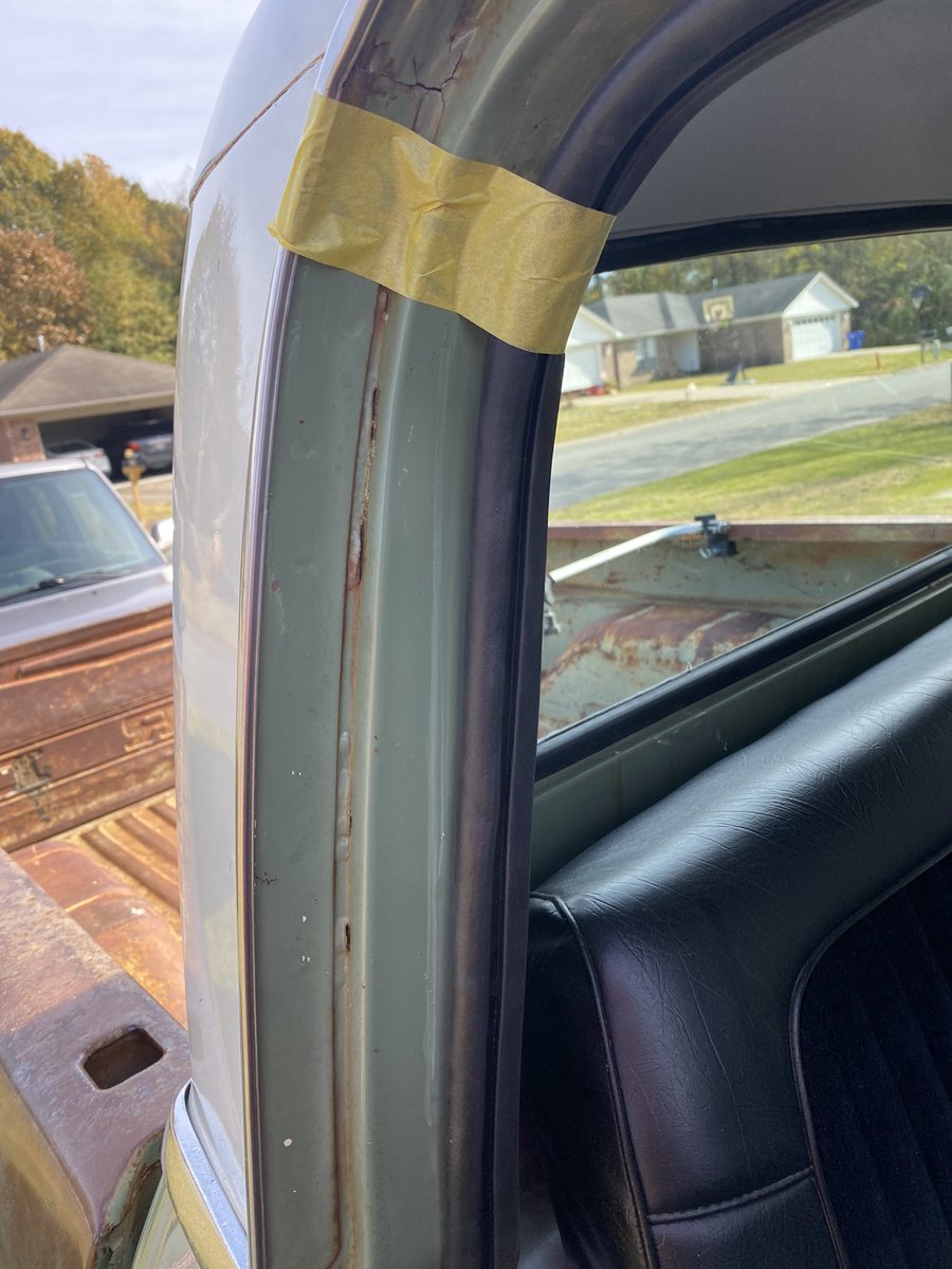 oldmanbeaston's tweet photo. New weather strip around the doors in the #68F100 https://t.co/XoYwvX3Mg4