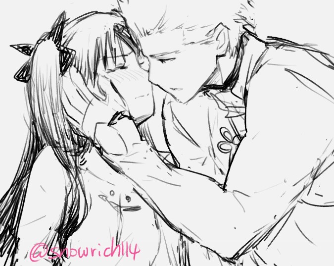 らくがき。弓凛。はじめてっぽいなにか。 