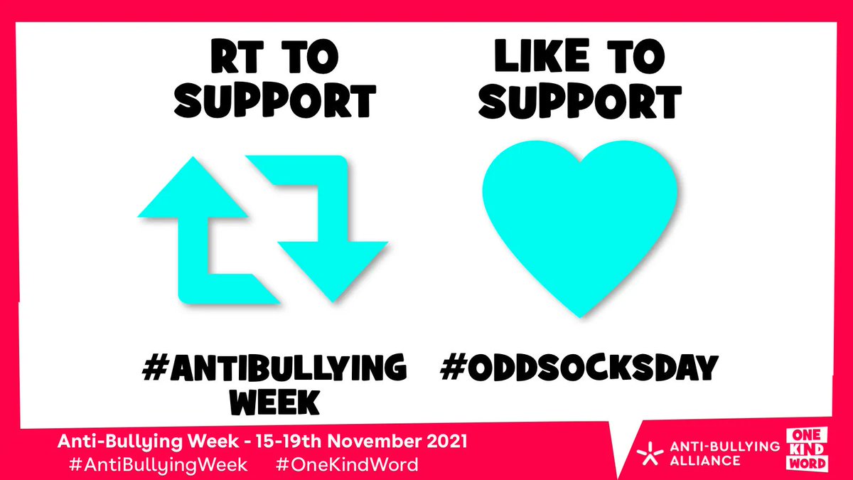 Show us if you will you be joining us this week for #AntiBullyingWeek and #OddSocksDay?

Not sure how to get involved? Visit our website here: bit.ly/antibullyingwe…
