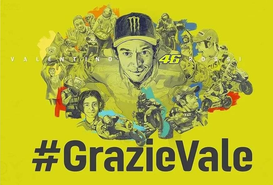 Hoy se va uno de los más grandes de este deporte, tras 25 años se retira <a href="/ValeYellow46/">Valentino Rossi</a>
#Gracias por todo.
#GrazieVale💛 
#GrazieVale 
#Vale46