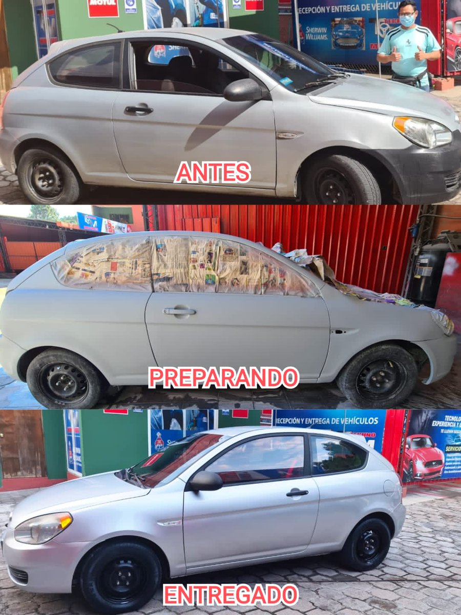 TechnoMotores96's tweet photo. El día 26 de octubre ingresó el vehículo de Alfredo Aguirre,  ganador de la promoción en la cual rifamos : una pintura general, incluyendo el enderezado de todas las piezas dañadas y con camanances.
Ayer cumplimos ésa Bendición con la ayuda de DIOS.
Feliz navidad Alfredo!!!! https://t.co/C9A1OGWLFM