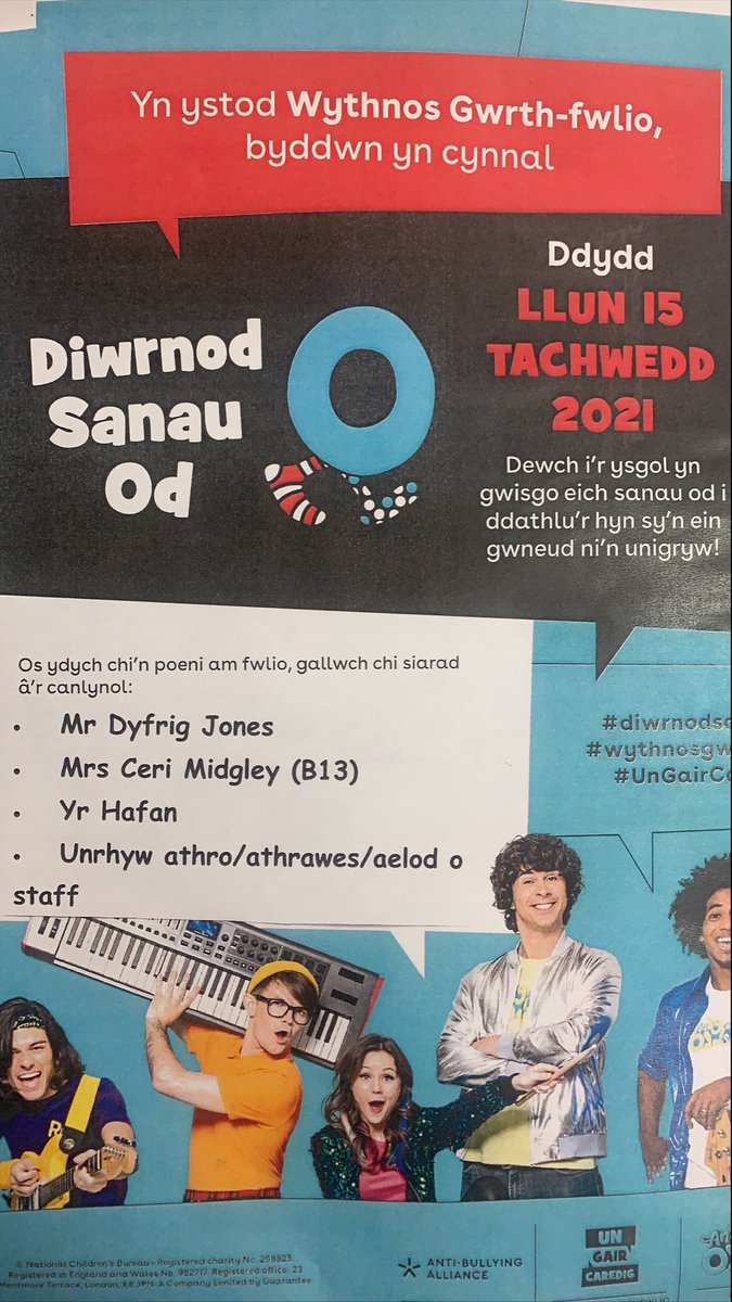 addgreftryfan's tweet photo. Cofiwch wisgo sanau od ‘fory er mwyn cofio ein bod ni gyd yn wahanol! #wythnosgwrthfwlio @AntiBullyingPro https://t.co/Cc0UJ26Gwb