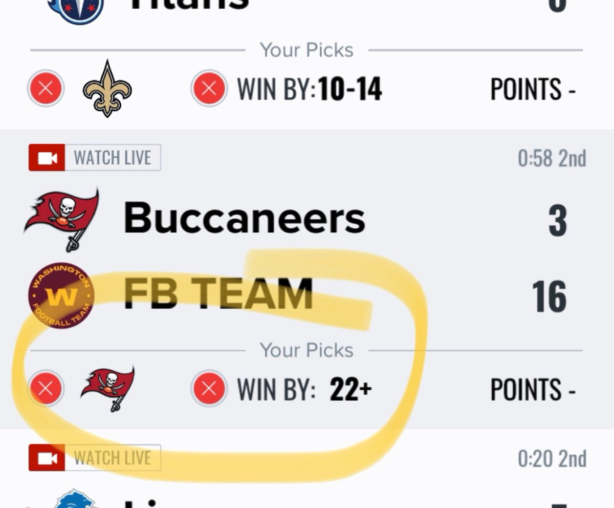 Carson_DTP's tweet image. Aaaaand this is exactly why the Bucs are getting worked by Washington. Fox Sports Super Six has fooled me again. I’m sorry Bucs Nation, I’m sorry! #Bucs #Buccaneers