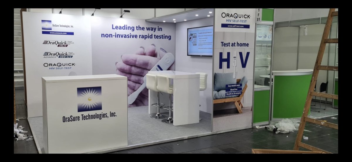 Great to be back in Germany building exhibition stands. Nice little 4m x3m stand at #medica2021 #dusseldorf #messedüsseldorf #exhibitionstand