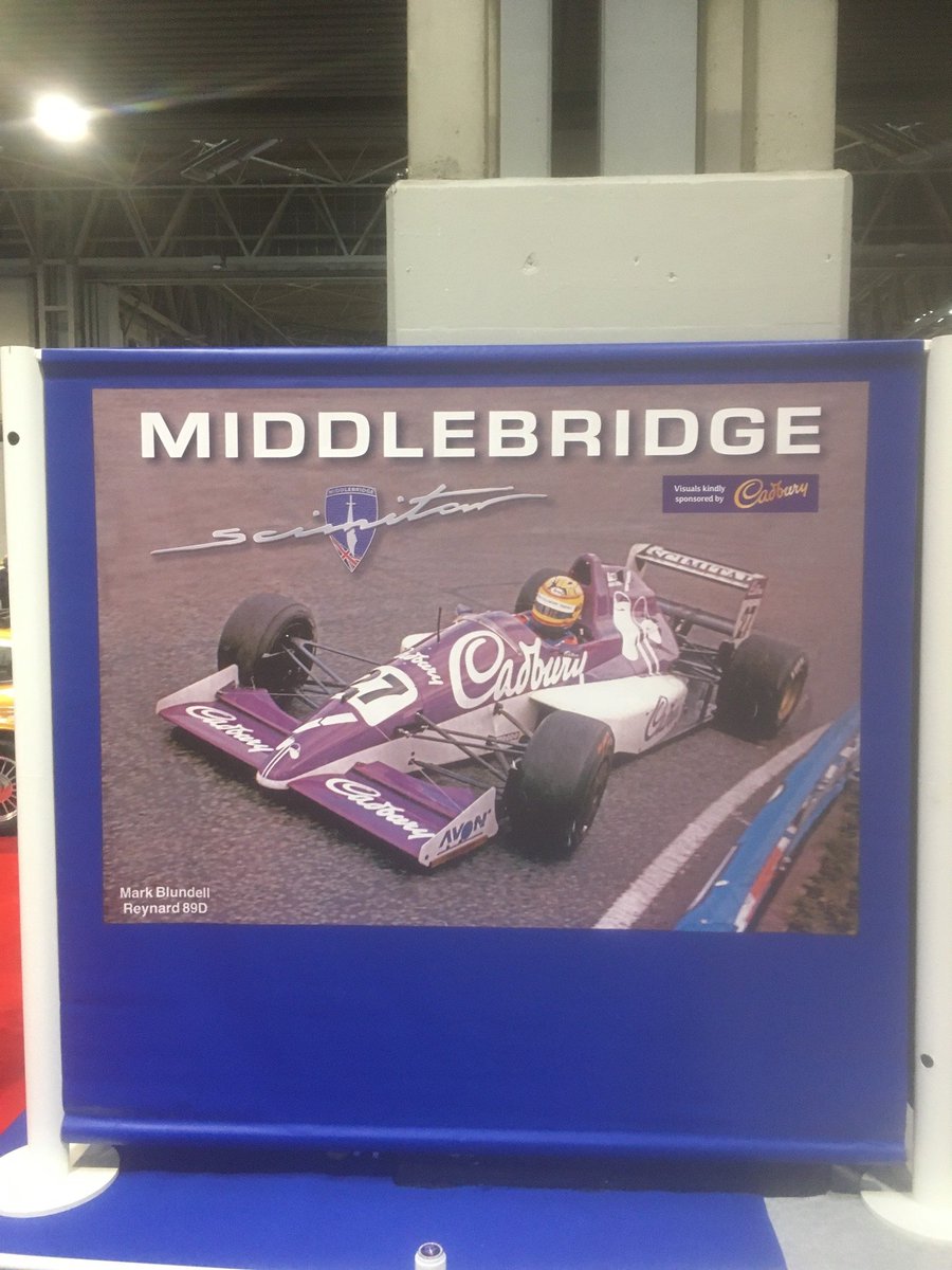 AutoTradition's tweet photo. Nice to see this photo of Mark Blundell at the Classic Motor Show at the NEC today at the Middlebridge Scimitar stand. #MB #Blundell #Middlebridge #F3000 https://t.co/RPrcfer5xR