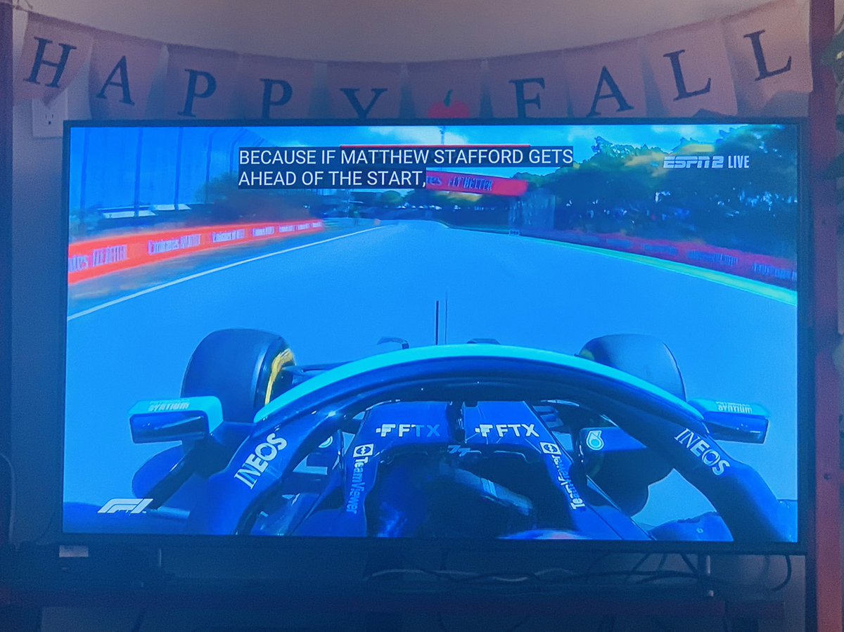 I guess we now know what <a href="/Matt_Stafford9/">Matthew Stafford</a> does on a Sunday when he has the day off before the <a href="/RamsNFL/">Los Angeles Rams</a> play on  #MondayNightFootball. #F1 #BrazilianGP