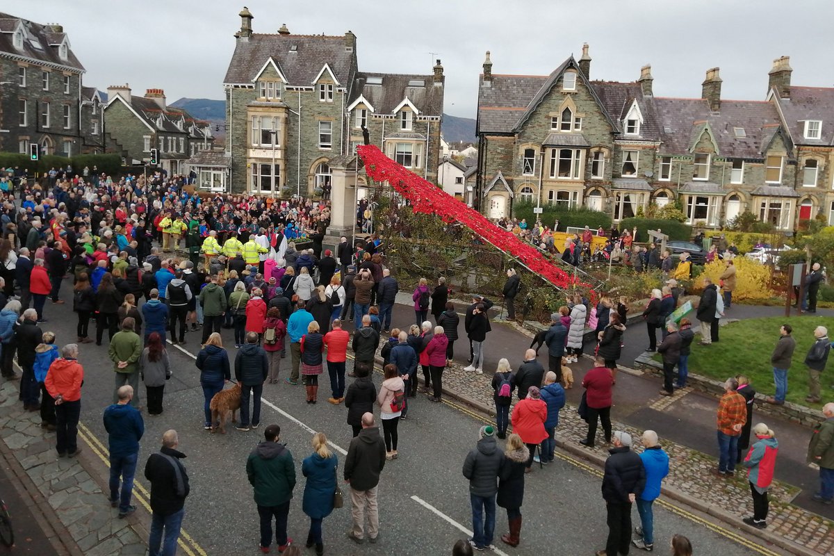 LinnettHill's tweet photo. A very well attended #RemembranceDayService this morning on #Penrith Road opposite @LinnettHill The poppy cascade looks beautiful...
We followed this with a walk up to #Keldas and #LantysTarn over in #Glenridding ❤️
#Keswick #TheLakeDistrict https://t.co/kOI1GQ0wCG