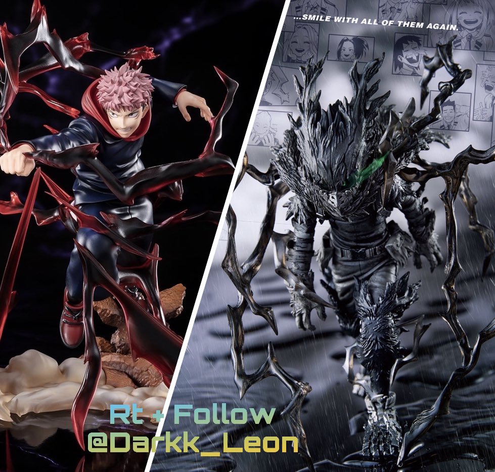 KeSaDrop's tweet photo. 🔥 [GIVEWAYS] 🔥

Concours !
Tente de remporter ces deux magnifiques figurines :

- Black Deku de My Hero Academia
- Itadori Yuji de Jujutsu Kaisen ! 🔥

 Pour participer : 

❤️Follow @darkk_leon 
🔁RT + Like ce tweet
🍀 Mentionne 2 potes ! 

Tirage au sort le 15/12🔥 https://t.co/m686CfLVnk