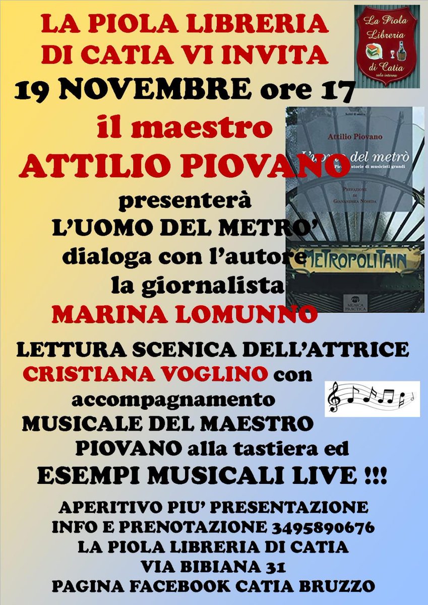 Piolalibreria's tweet photo. Vi aspettiamo!
#presentazionelibro #libri #torino #circoscrizione5 #culturainperiferia #piolalibreria #borgovittoria #musicainperiferia #musica https://t.co/OancydG153