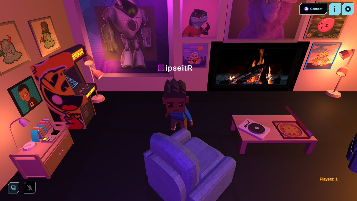 It's me, in my <a href="/_portals_/">Portals</a> #metaverse! 👋🏾

Enjoying my fireplace with my favourite #NFTs on the walls. You're all welcome to get a drink🍻

NFTs🖼️: <a href="/JungleCatsIO/">Jungle Cats</a>, <a href="/unirexcity/">Unirexcity 🦖</a>, @solbotsfamily, @amoebits, <a href="/NFTDragonClub/">TheDragonClub NFT | SOLD OUT</a>, <a href="/SolSlimesNFT/">SolSlimes 🧪 Back in the lab! 🧪</a> 

#portalsNFT $SOL $FTM #NFT #SolanaNFT