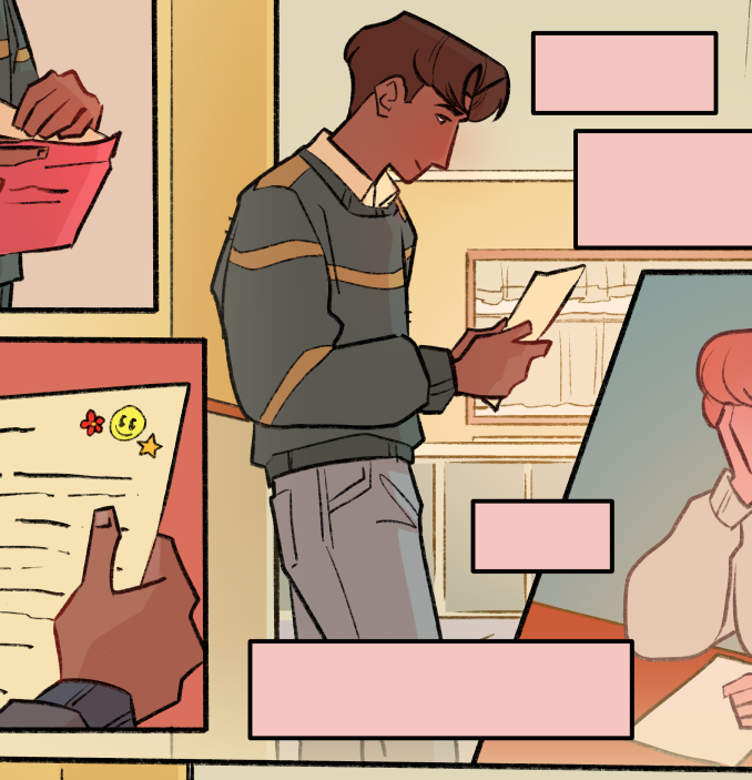 I landed a deal at the end of 2019, and we've caught up to the end of 2021 where I've just started to color! I'm very excited to see where my lighting and color skills will be after 300 more pages! 🥰 