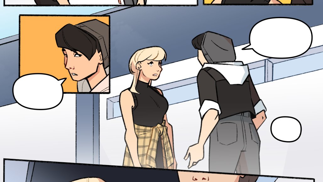 I landed a deal at the end of 2019, and we've caught up to the end of 2021 where I've just started to color! I'm very excited to see where my lighting and color skills will be after 300 more pages! 🥰 