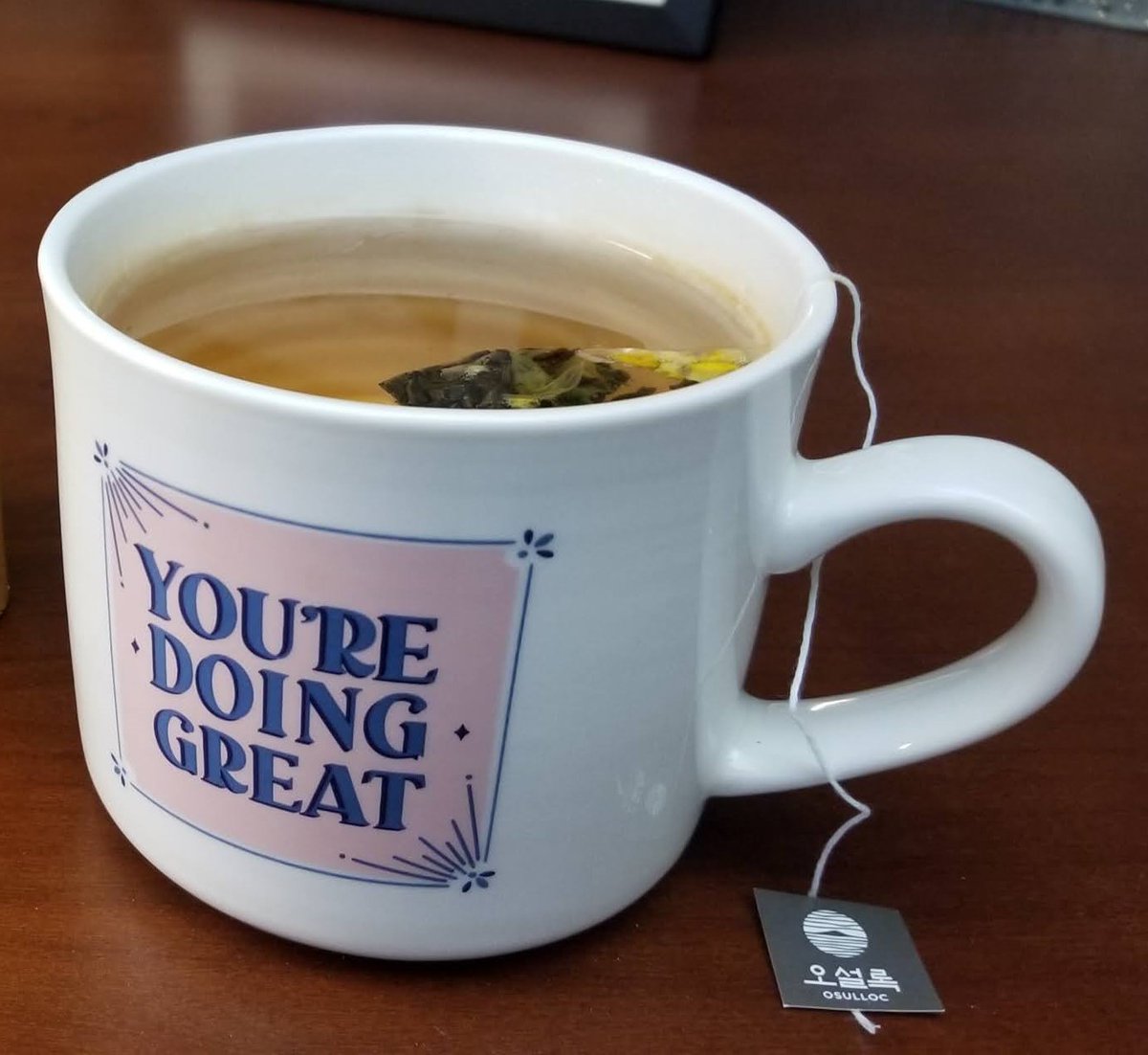 bonnieendicott's tweet photo. You're doing great. That is all.
#teafortuesday #TeaTime #Tea https://t.co/BXVNYOAMEM