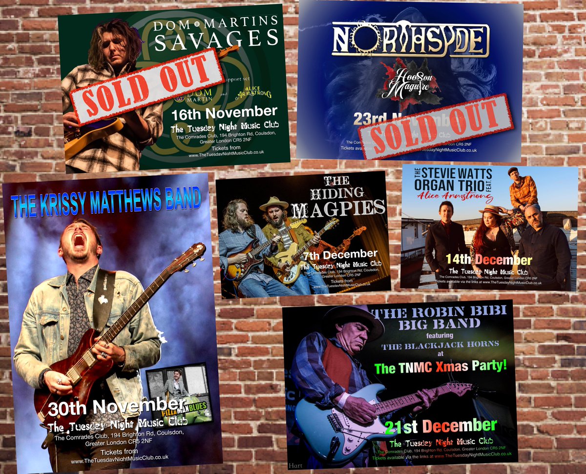 The_TNMC's tweet photo. We did warn you... the shows with Dom Martin on 16th and Northsyde on 23rd both just Sold Out!  There's just 4 more opportunities to visit The Tuesday Night Music Club this year... Get those tickets quick from https://t.co/QdOD8WCu60
@whatsoninsurrey @gr8musicvenues @nowcroydon https://t.co/AlmWCsdGe8