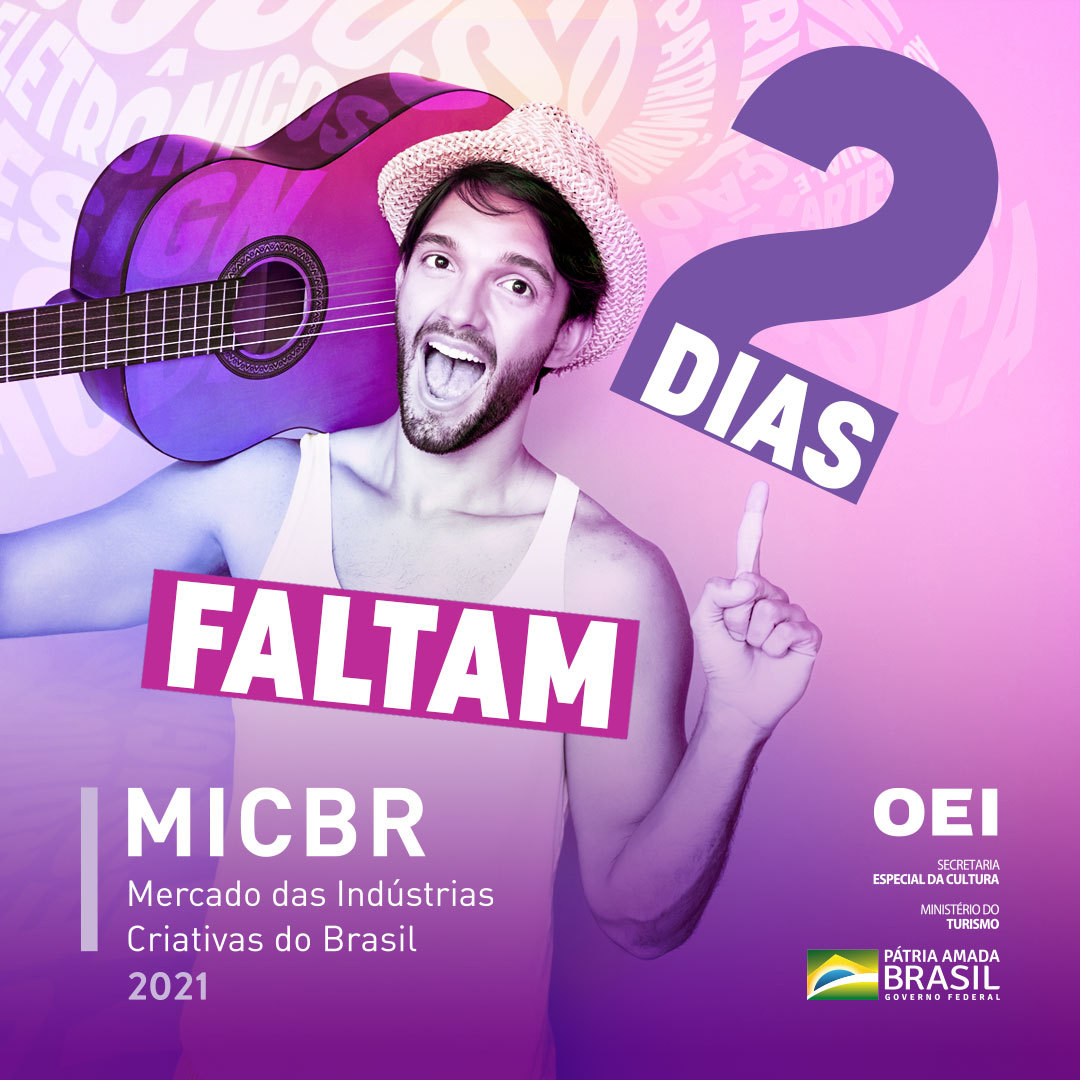 OEIBrasil's tweet photo. Faltam 2 dias para o #MICBR!
O melhor dos mercados de #moda, #música, #audiovisual, #design, #editorial, #jogoseletrônicos, #museus e patrimônio e #artesanato reunidos em um só lugar: a sua casa! Não perca, faça já sua inscrição gratuita: https://t.co/XbmENlL1lO https://t.co/AGrWUV0coT