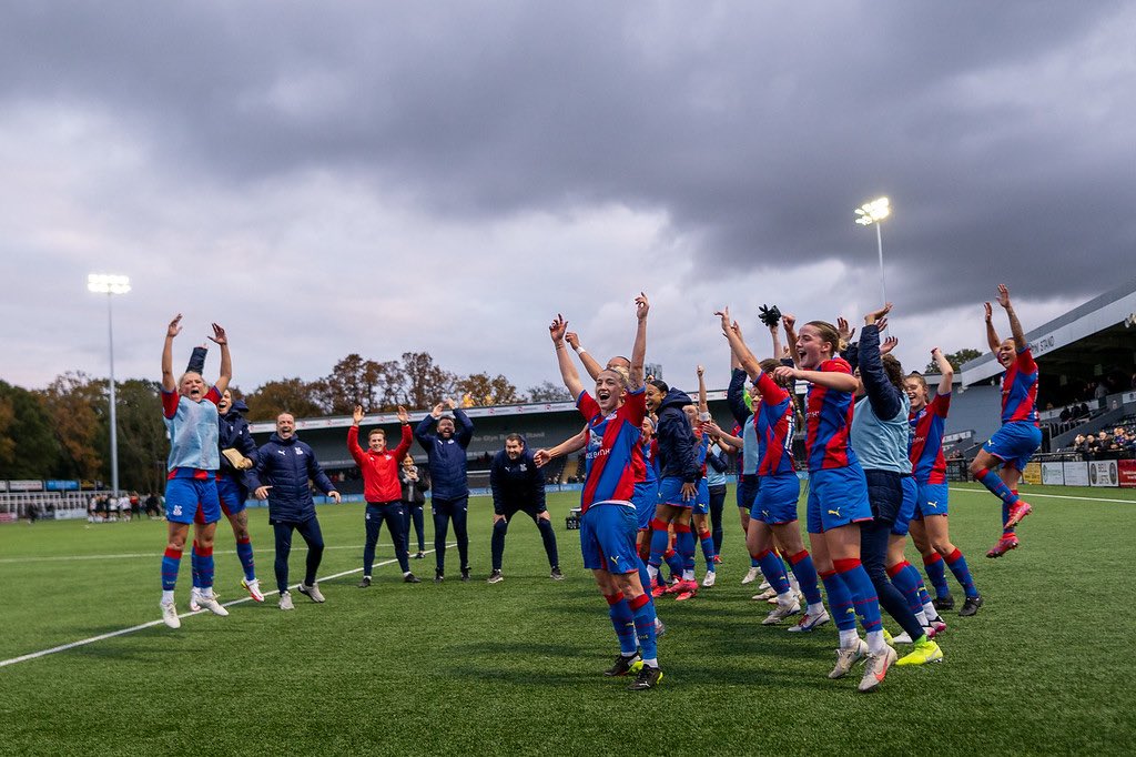 The hard work, late nights and endless sacrifices made by the players and staff are all worth it on days like today!  I’m in awe of every single one of them! So proud to be part of this great club <a href="/cpfc_w/">Crystal Palace F.C. Women</a> South London is 🔴🔵 What a 📸 <a href="/stephenflynn123/">Stephen</a>