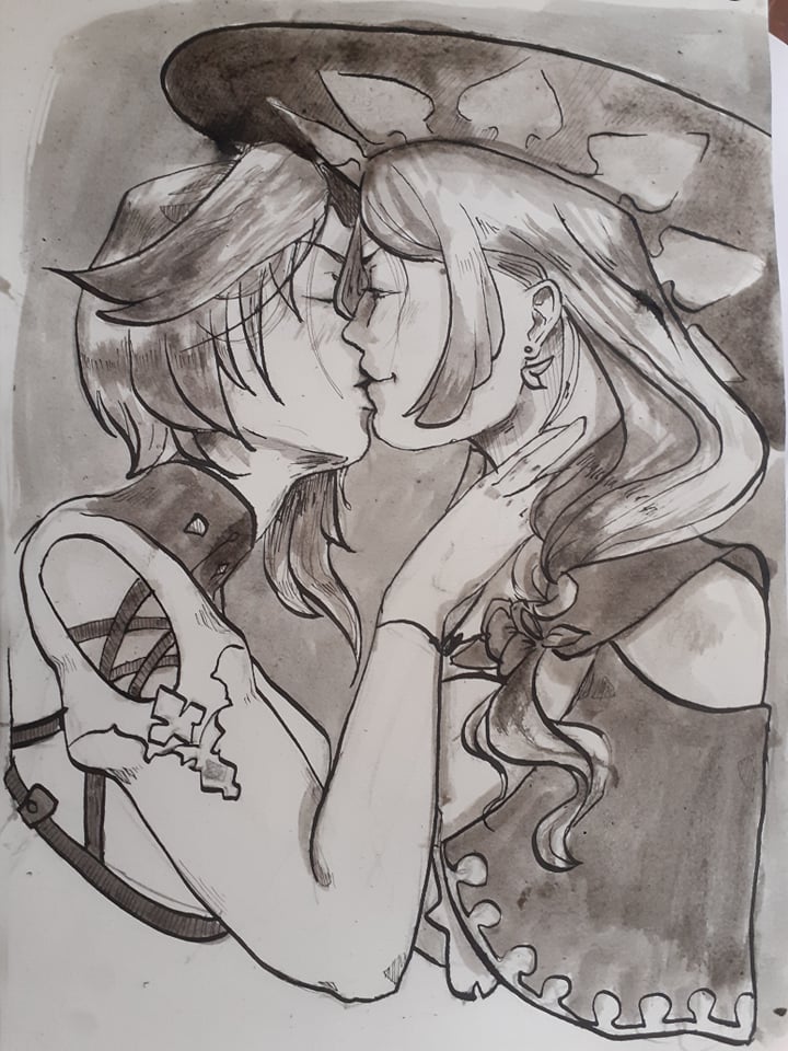 Jackdraws18's tweet photo. Eulisa nation, this one's for you! 
@RaynaDrawz  posted the sketch which I'm very grateful for. 

#Eula #lisaminci #eulisa #GenshinImpact https://t.co/3evDoJdTS1